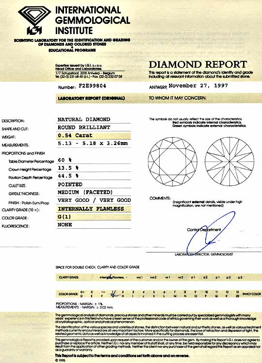 Foto 9 - Lupenreiner Diamant 0,54 ct Brillant IGI Top Wesselton, D5176