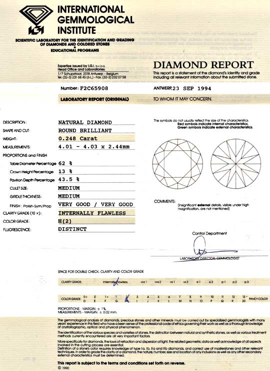 Foto 9 - Diamant 0,248ct Brillant IGI Lupenrein Wesselton, D5898