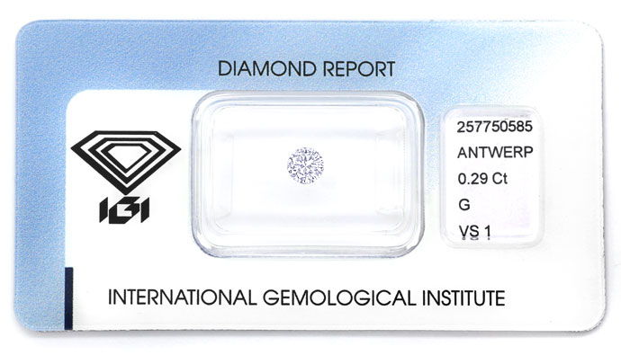 Foto 1 - Diamant 0,29ct Brillant Top Wesselton VS1 IGI Expertise, D6777
