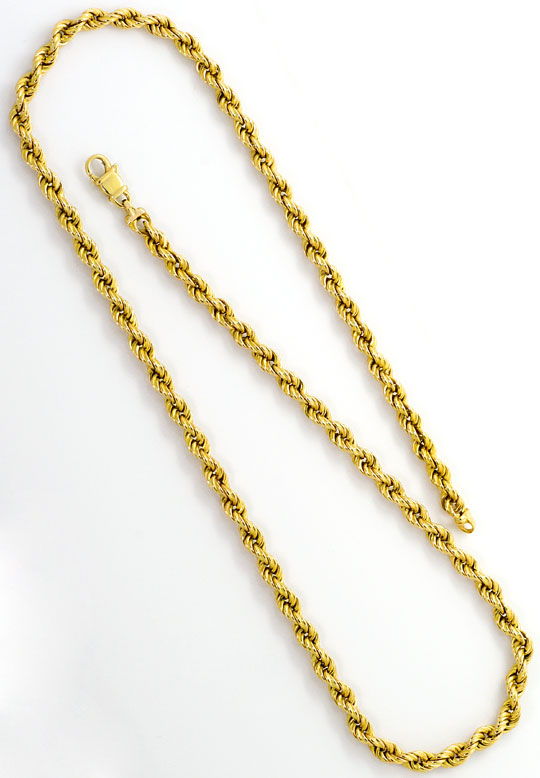 Foto 3 - Kordel Goldkette, Gelbgold Halskette 14 Karat Karabiner, K2576