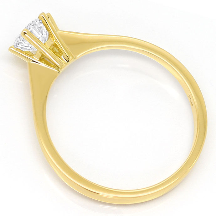 Foto 3 - Solitär Ring mit 0,62ct Brillant Lupenrein Tw, Gelbgold, R7265