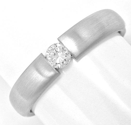 Foto 2 - Massiver Platin Brillant-Diamant-Spann Ring, S6951