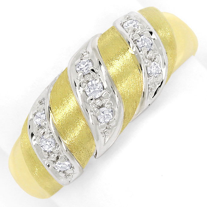 Foto 2 - Diamantenring mit Lupenreinen Diamanten in Bicolor Gold, S9470
